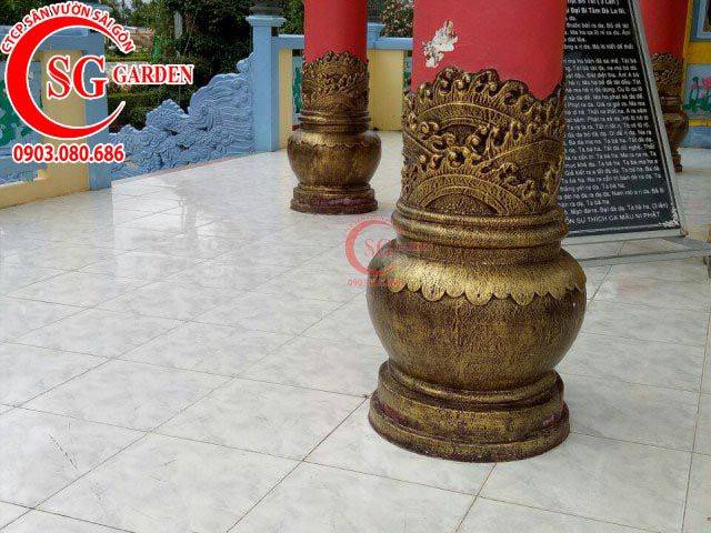 Thi công tượng hoa văn chùa Huỳnh Đạo Châu Đốc An Giang 3