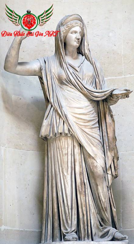 Điêu khắc tượng nữ thần Hera 1
