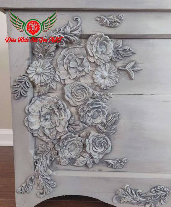 Tranh phù điêu hoa hồng cực đẹp 1