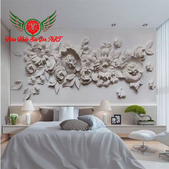 Tranh phù điêu hoa hồng cực đẹp 16